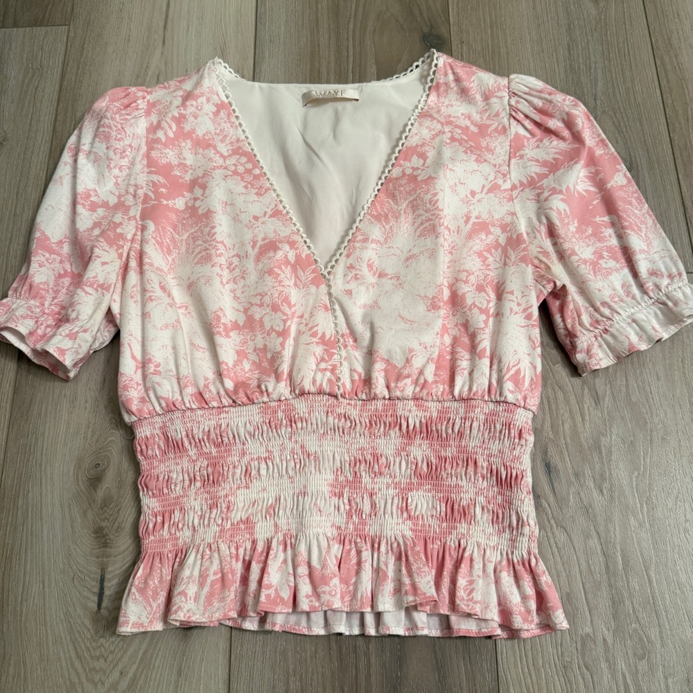 Wayf Toille Smocked Waist Top